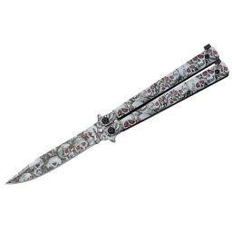 Couteau papillon balisong 22cm Squelette ALBAINOX