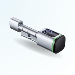 Cylindre électronique de serrure connecté locky-10 bio à empreinte digitale et badge rfid mifare