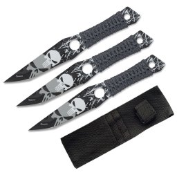 Lot 3 couteaux de lancer 17cm THE PUNISHER