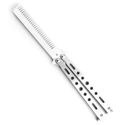 Couteau papillon balisong 22cm gris Peigne brosse