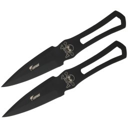 Lot 2 couteaux de lancer Léopard 18,5cm acier