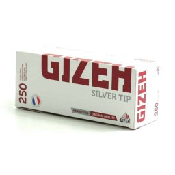 250 Tubes cigarettes Gizeh Silver Tip (Filtres en Papier)