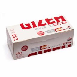 250 Tubes cigarettes Gizeh Silver Tip Extra (Filtres en Papier)