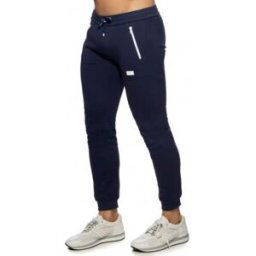 Addicted Pantalon Jogging Double Zip Bleu Marine Marine L