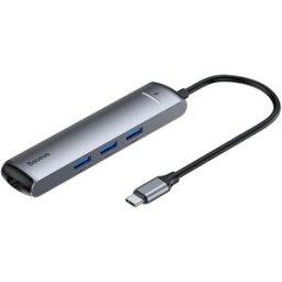 Baseus CAHUB-J0G Smart 6-In-1 HUB Adapter Grey
