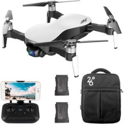 JJRC X12 4K GPS RC Drone White Three Batteries with Bag