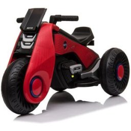 Children Electric Motorcycle 3 Wheels Double Drive Red