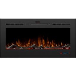42 inch Wall Mounted Electric Fireplace Light Modulator Black
