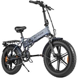 ENGWE EP-2 Pro Folding Fat Tire Electric Moped Bicycle Gray