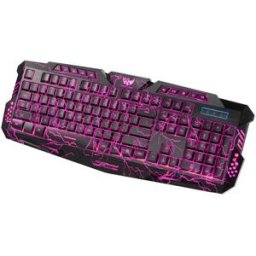 A878 114-key LED Backlit Wired USB Gaming Keyboard Black