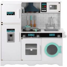 Wooden Pretend Play Kitchen Set White