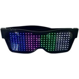 Rechargeable LED Bluetooth Glasses Black Frame Four Colors