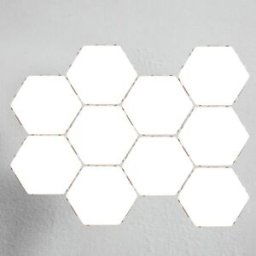 10pcs Creative Modular Touch-sensitive Light EU Plug White
