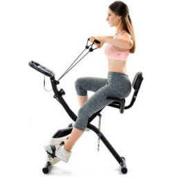 Merax X-Bike Magnetic Folding Fitness Bike Black