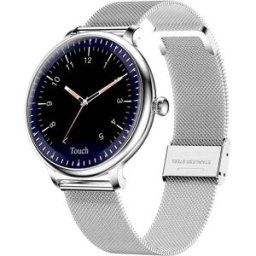 Makibes NY12 Women Smartwatch 1.08 Screen Metal Strap Silver