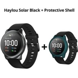 Haylou Solar Smart Watch Black Dark Green Silicone Protective Shell