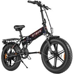 ENGWE EP-2 Pro Folding Fat Tire Electric Moped Bicycle Black
