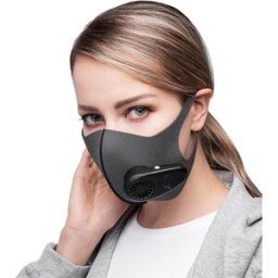 Reusable Smart Electric Anti-haze Face Mask Black