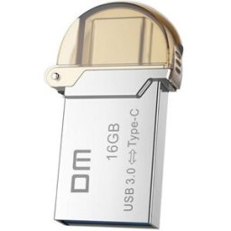 DM PD019 16GB Metal USB 3.0 & Micro USB OTG Type-C 3.1 U Disk - Silver