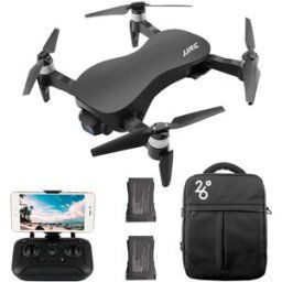 JJRC X12 4K GPS RC Drone Black Three Batteries with Bag