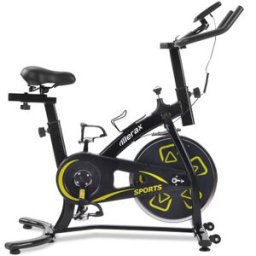 Merax Exercise Bike LCD Console Adjustable Seat Handlebar Black Yellow