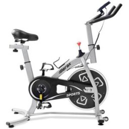 Merax Exercise Bike LCD Console Adjustable Seat Handlebar Black Silver