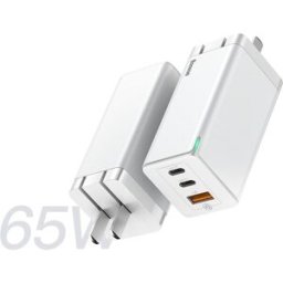 Baseus 65W GaN Fast Charger PD3.0 QC4.0 EU Plug White