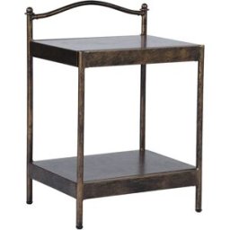 47 x 37 x 66cm Square Two-layer Coffee Table Display Stand Bronze