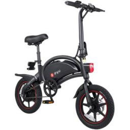 DYU D3 Plus Folding Moped Electric Bike 14 Inch Black