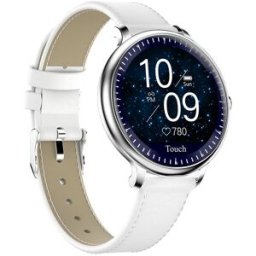 Makibes NY12 Women Smartwatch 1.08 Screen Leather Strap Silver