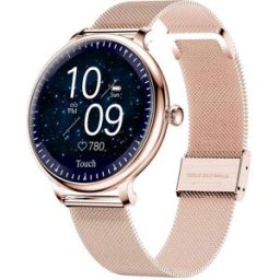 Makibes NY12 Women Smartwatch 1.08 Screen Metal Strap Gold