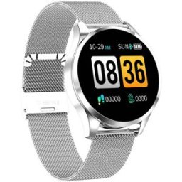 Makibes T5 Smart Watch 1.22 Inch TFT Screen Steel Strap Silver