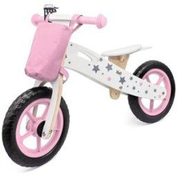 Wooden Balance Bike Star Model Pink