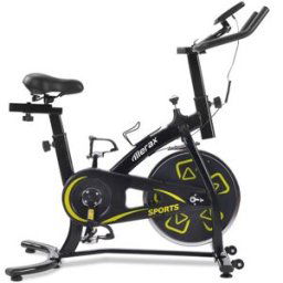 Merax Exercise Bike LCD Console Adjustable Seat Handlebar Black Yellow