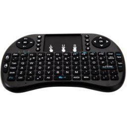 i8 Mini 2.4GHz Wireless Keyboard Built-in Touchpad Black