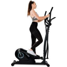 Merax Cross Portable Trainer Elliptical LCD Display 8 Levels Black