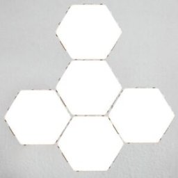 5pcs Creative Modular Touch-sensitive Light EU Plug White