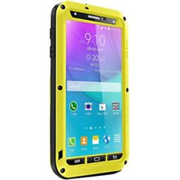 Lovemei Shockproof Gorilla Glass Metal Case for Galaxy Note4 N9100