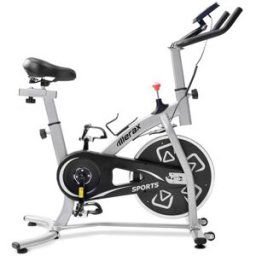 Merax Exercise Bike LCD Console Adjustable Seat Handlebar Black Silver