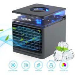 NexFan Portable Handheld Multifunctional Air Conditioning Fan Black