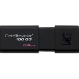 Kingston DT100G3 Digital 64GB USB 3.0 Flash Drive Black