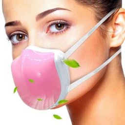 3PCS Q5 Pro Reusable Smart Electric Air Filter N95 Face Mask Pink