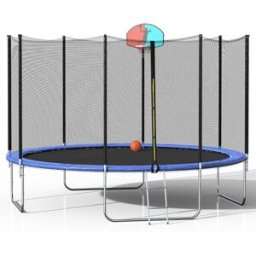 14FT Large Adult Children Outdoor Trampoline Black