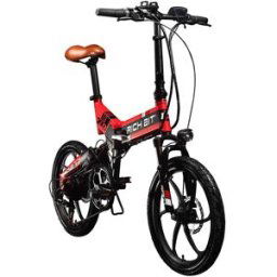 RICH BIT TOP-730 Folding Electric Moped Bike 250W Motor Black Red