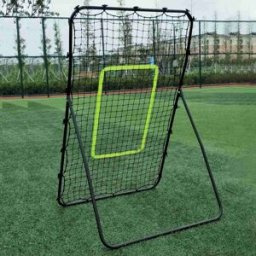 Portable Galvanized Steel Pipe Rebound Goal Black