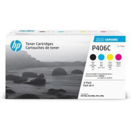 Samsung HP CLT-P406C Pack de 4 cartouches authentiques de toner cyan/magenta/jaune/noir