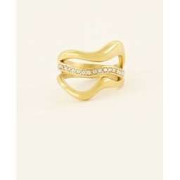 Bagueà trois rangs et strass My Jewellery femme