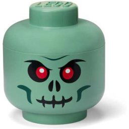 Lego Grande boîte de rangement Tête de squelette - Vert