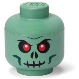 Lego Petite boîte de rangement Tête de squelette - Vert