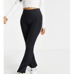 Asos Petite ASOS DESIGN Petite - Pantalon Ã©vasÃ© - Noir Noir 36 female